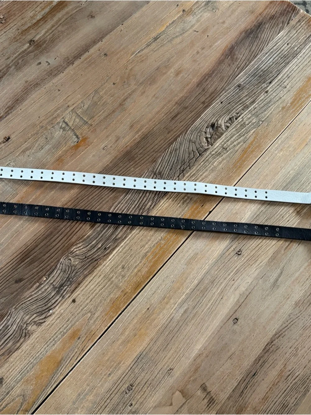 Kids Double Grommet Belt Set - White & Black, NWOT